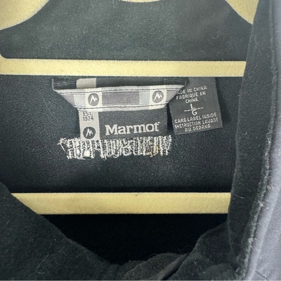 Marmot Windstopper Jacket Black Mens Large Windbreaker Full Zip Outdoor Gorpcore - Picture 3 of 9